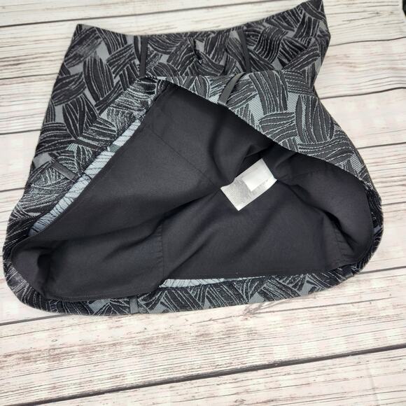 BCBG MaxAzria Women's Black Basket Weave Jacquard Mini Skirt A-line Size Medium - Picture 6 of 7